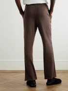 The Row - Darvi Straight-Leg Llama and Silk-Blend Trousers - Brown