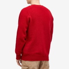 Jamieson's of Shetland Men's Crew Knit in Crimson