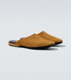 Charvet Leather-lined suede slippers