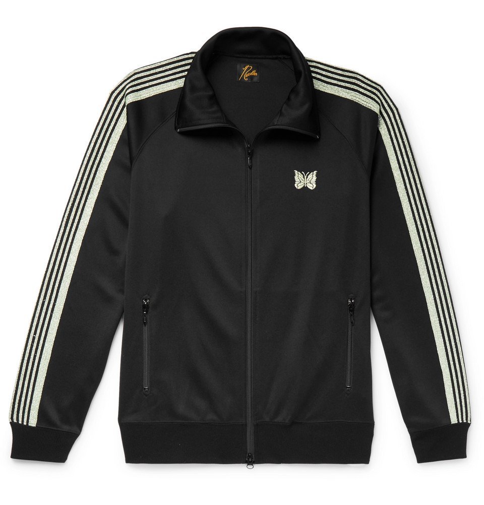 Needles - Glittered Webbing-Trimmed Tech-Jersey Track Jacket