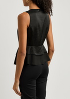 High Flirt Crystal-embellished Satin Waistcoat Black