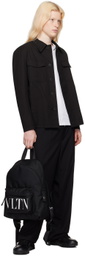 Valentino Garavani Black 'VLTN' Nylon Backpack