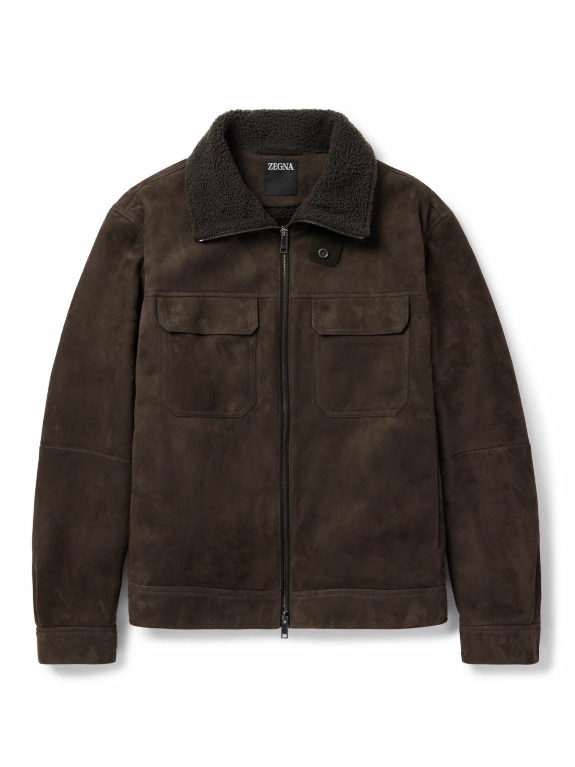 Zegna - Shearling Trucker Jacket - Brown