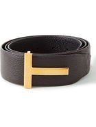 TOM FORD - 4cm Reversible Full-Grain Leather Belt - Brown