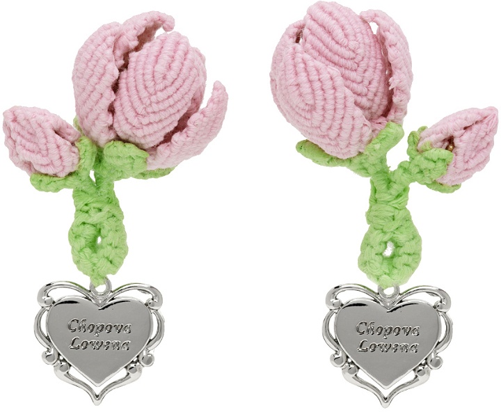 Photo: Chopova Lowena SSENSE Exclusive Pink Rose Earrings
