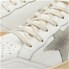 Golden Goose Men's Ball Star Leather Sneakers in White/Ice/Night Blue