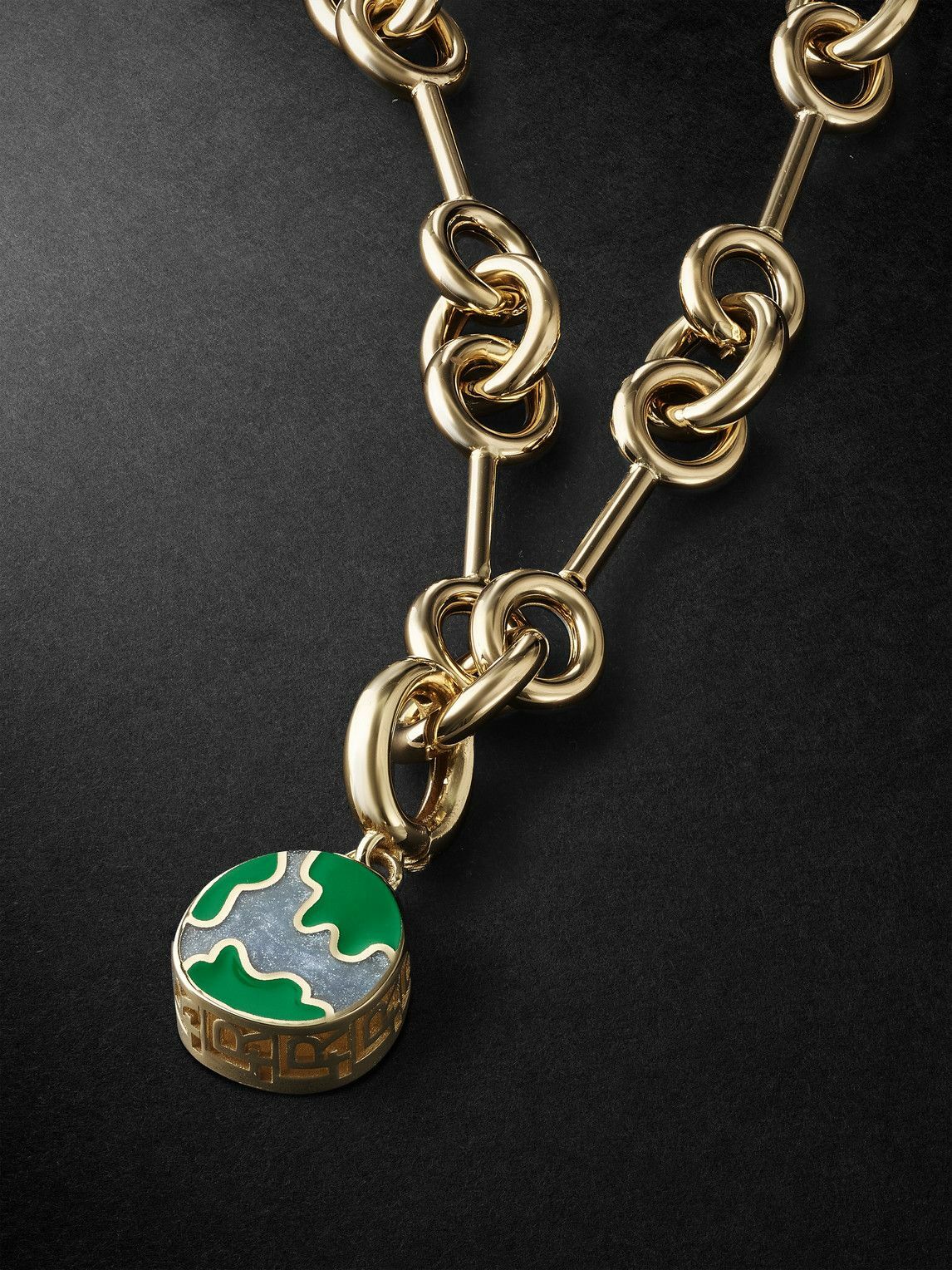 Lauren Rubinski - Gold and Enamel Pendant Necklace