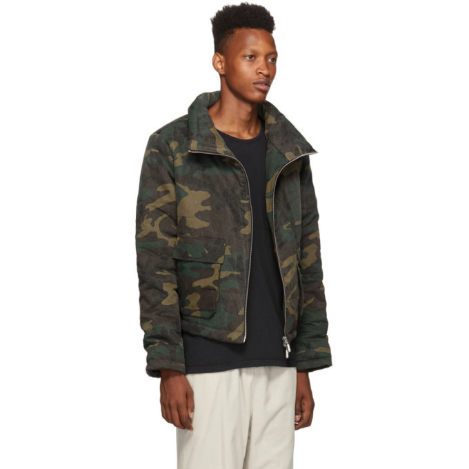 Rhude Green Camo Puffer Rhonda Jacket Rhude