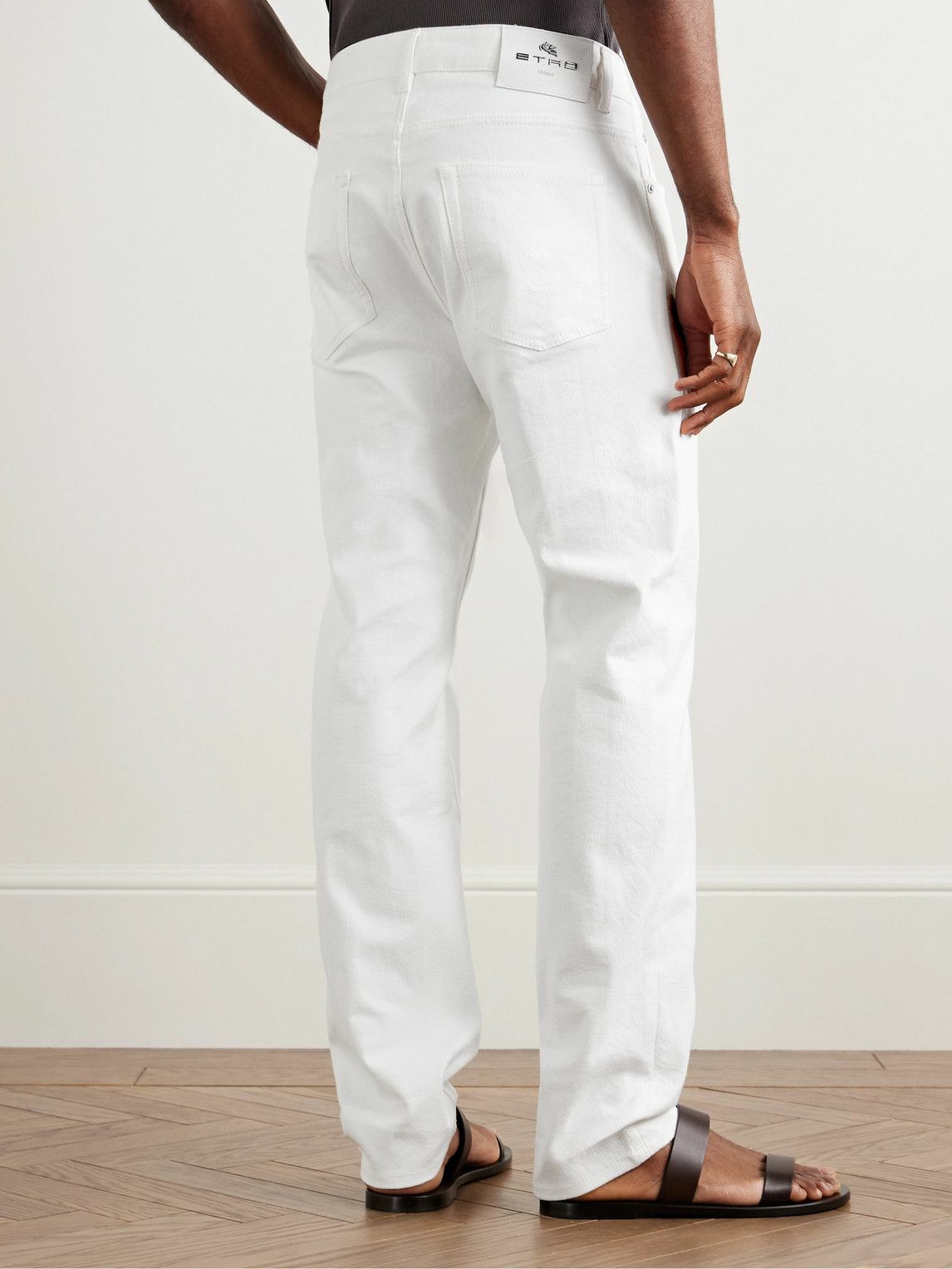 Etro - Straight-Leg Paisley-Jacquard Jeans - White