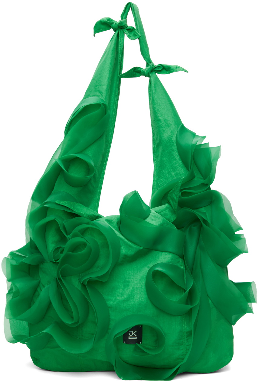 J.Kim Green Quilling Bale Bag