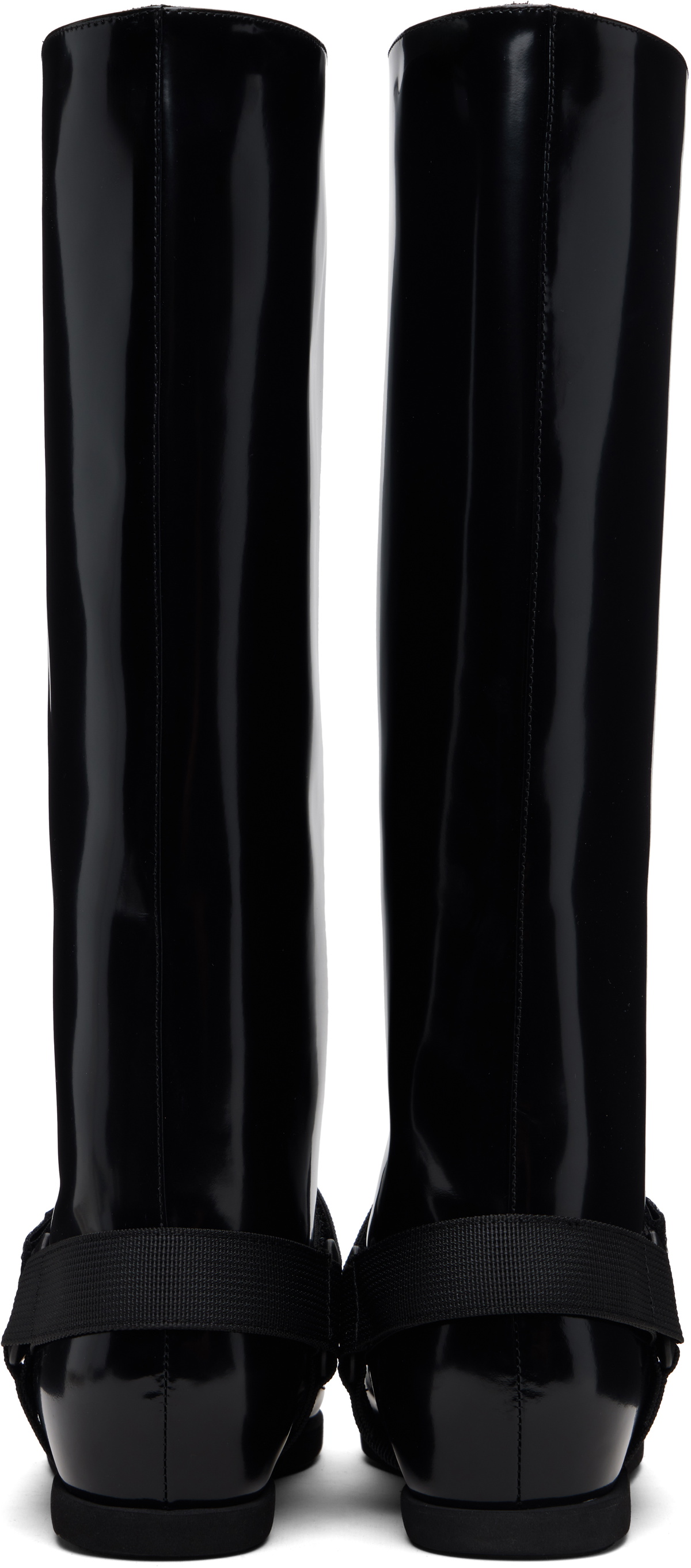 sacai Black Belted Tall Boots
