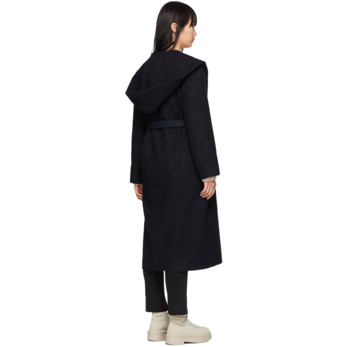 The Row Navy Riona Hooded Coat The Row