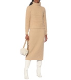 Loro Piana - Tribeca ribbed-knit cashmere midi skirt