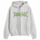 Butter Goods Men's Nail Logo Zip Hoodie in Ash