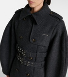 Ganni Belted wool and cashmere-blend coat