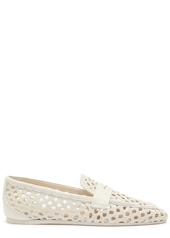 Photo: Stuart Weitzman Thea Woven Leather Loafers Tan