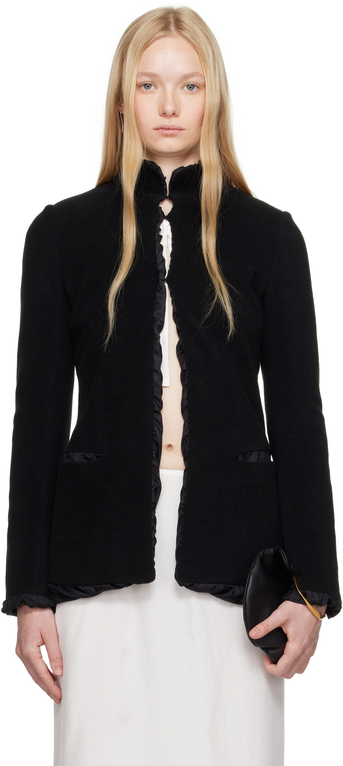 COLLEEN ALLEN Black Fleece Shrunken Jacket