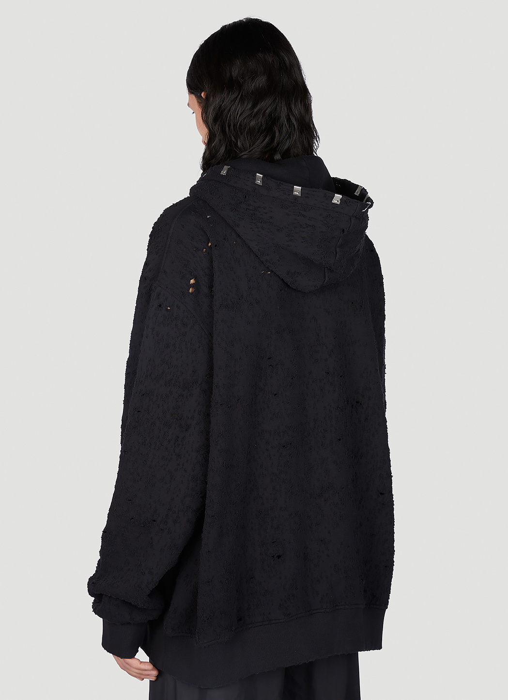 1017 ALYX 9SM Distressed Lightercap Hooded Sweatshirt