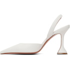 Amina Muaddi White Holli Sling 95 Heels