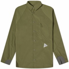 And Wander Men's Fleece Base Overshirt in Khaki