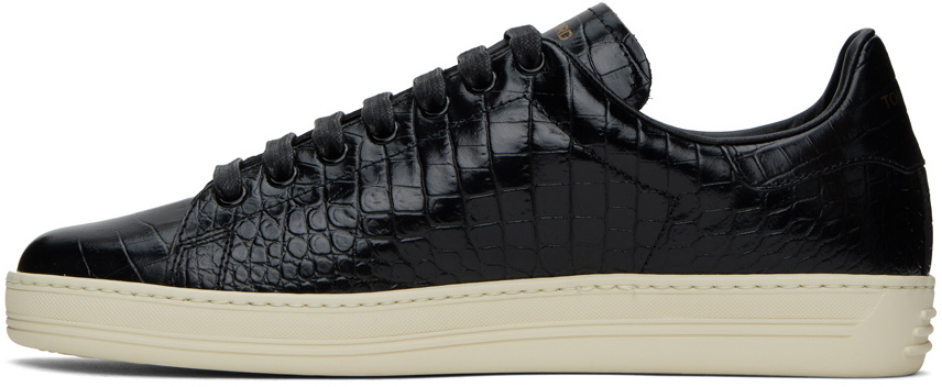 TOM FORD Black Printed Croc Warwick Sneakers TOM FORD