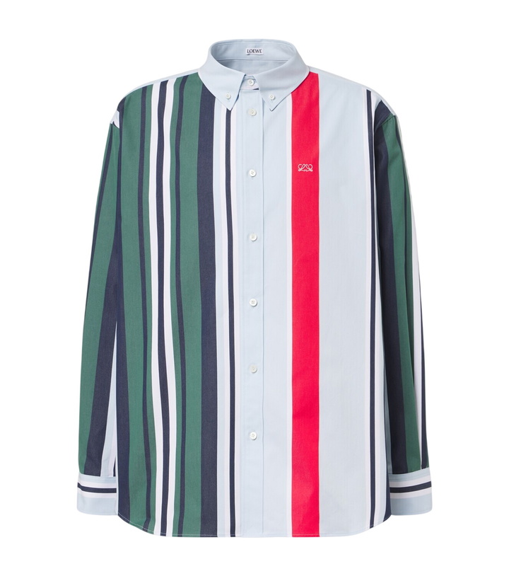 Photo: Loewe Double L striped cotton twill shirt