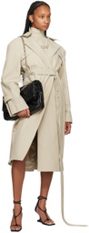 SRVC Beige Oren Trench Coat & Tank Top Set