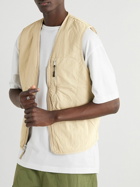 Pop Trading Company - Harold Reversible Logo-Embroidered Fleece and Shell Gilet - Neutrals