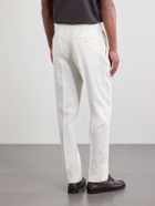 Zegna - Straight-Leg Linen-Twill Trousers - Neutrals