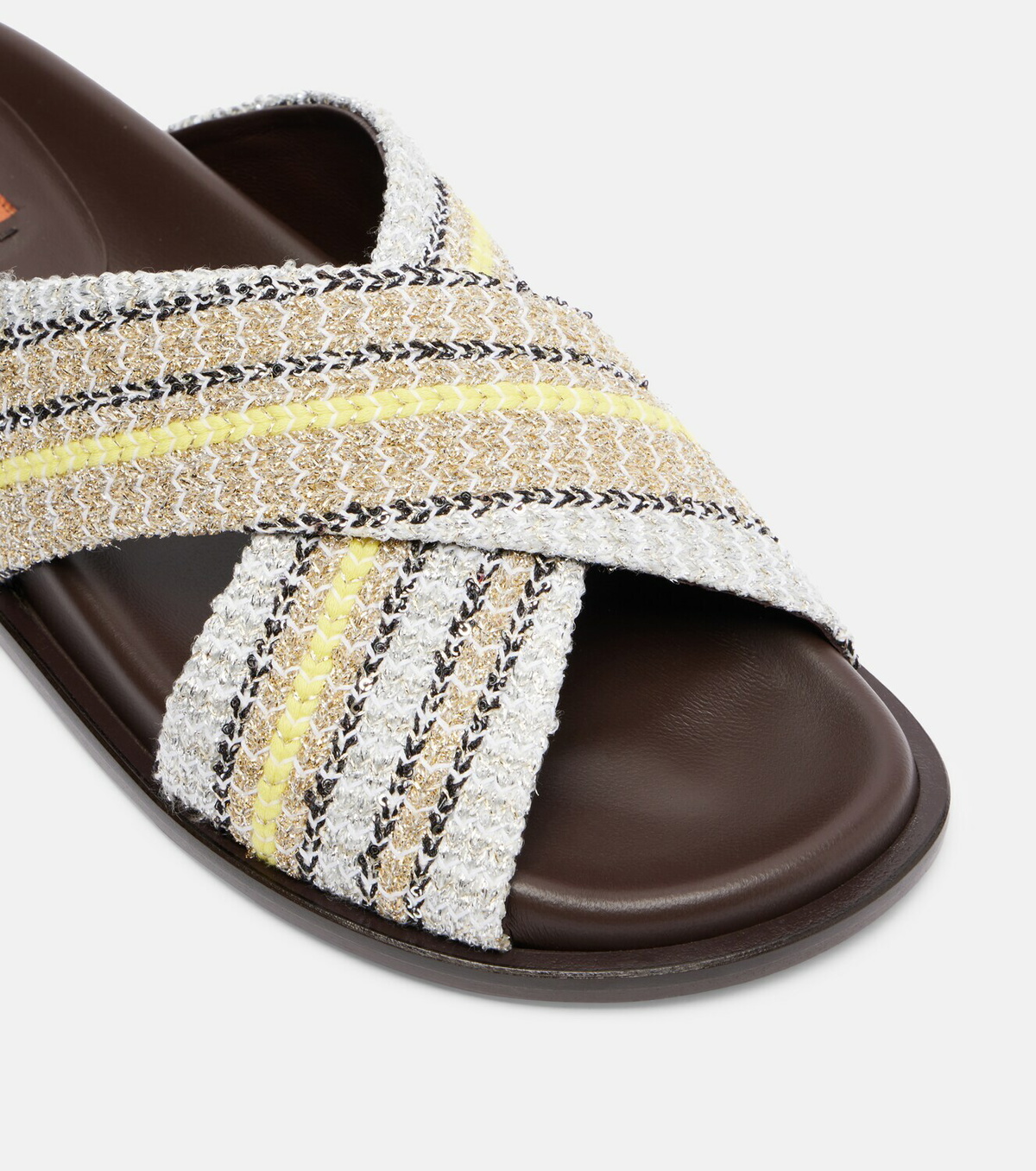 Missoni Viola striped lamé sandals