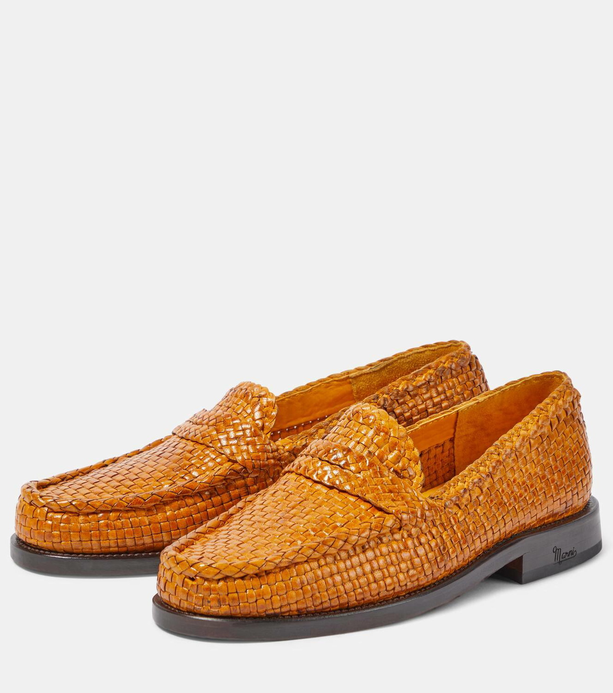 marni green loafers