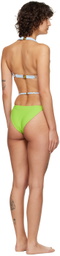 RoomSERVICE888 SSENSE Exclusive Blue & Green Strappy Bikini