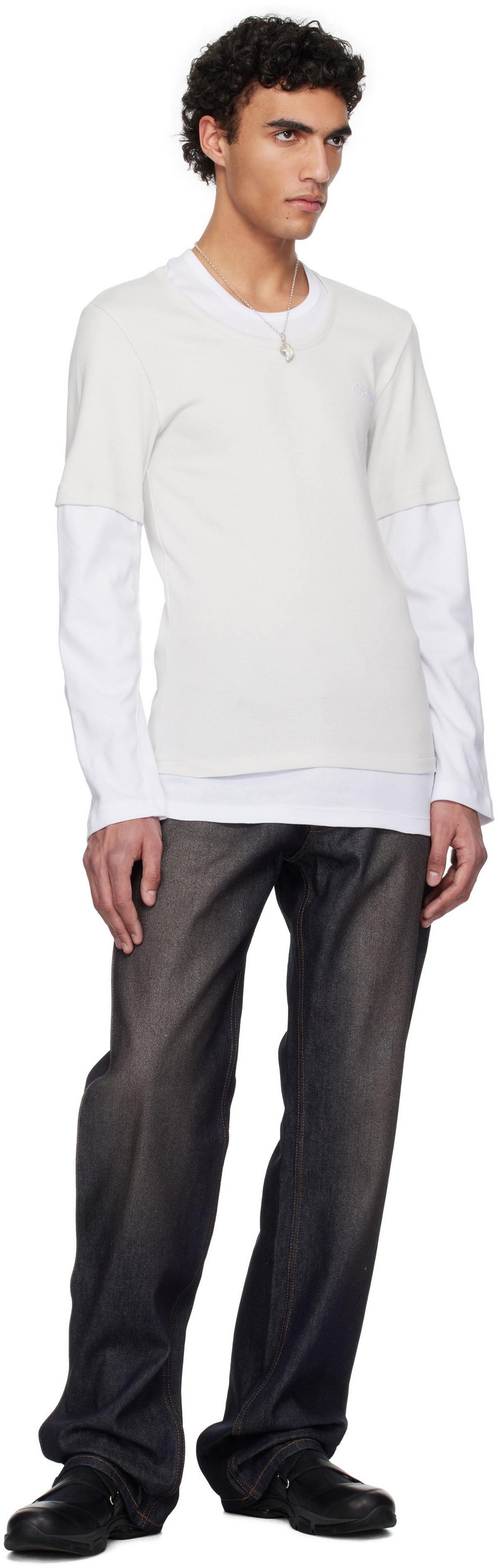 Magliano White & Beige Trauma Superslim T-shirt