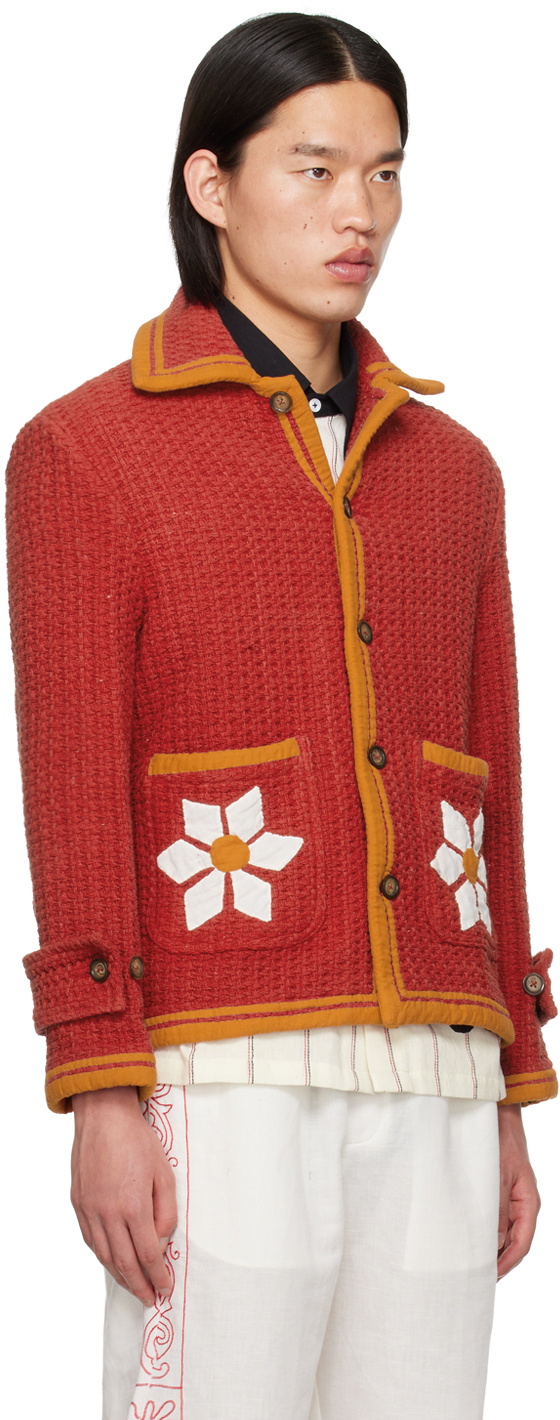 HARAGO Red Appliqué Jacket