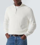 Brunello Cucinelli Ribbed-knit cotton half-zip sweater
