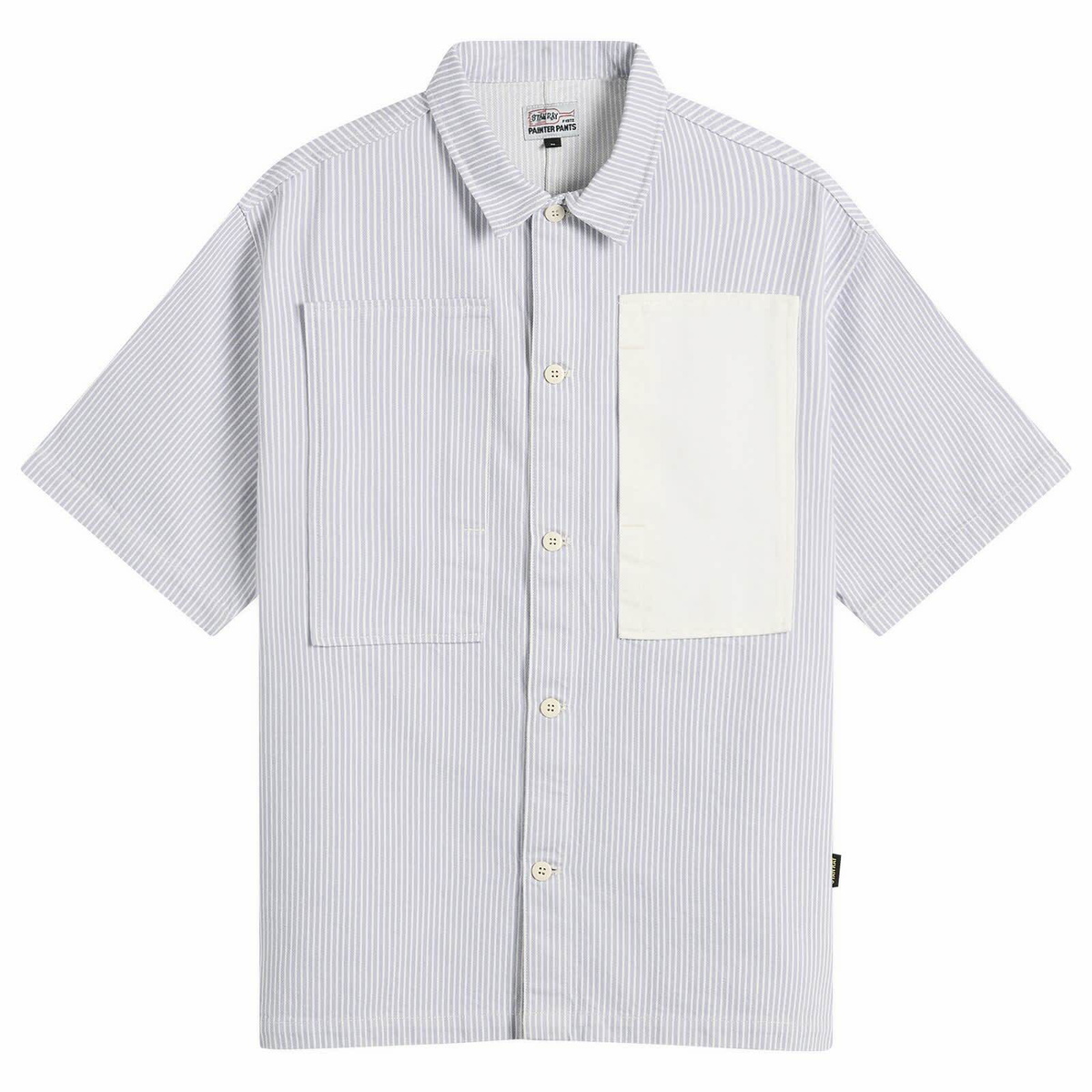 Stan Ray Men's Short Sleeve Painter Shirt in Cosmic Purple Hickory