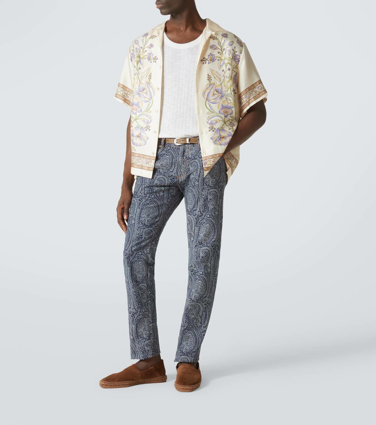 Etro Paisley jacquard slim jeans
