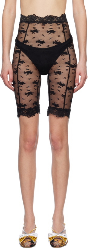 Photo: Yuhan Wang Black Lace Biker Shorts