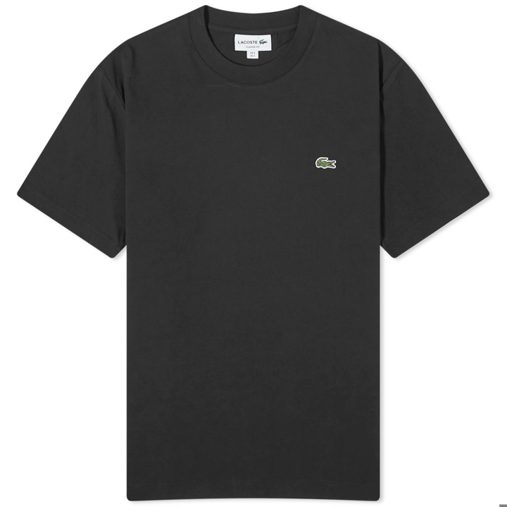 Photo: Lacoste Men's Classic Cotton T-Shirt in Black