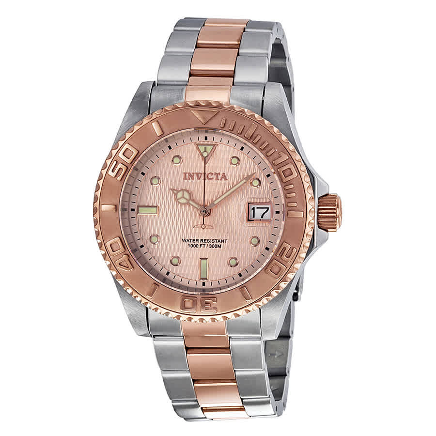 Invicta Pro Diver Automatic Rose Dial Two-tone Mens Watch  display picture 1