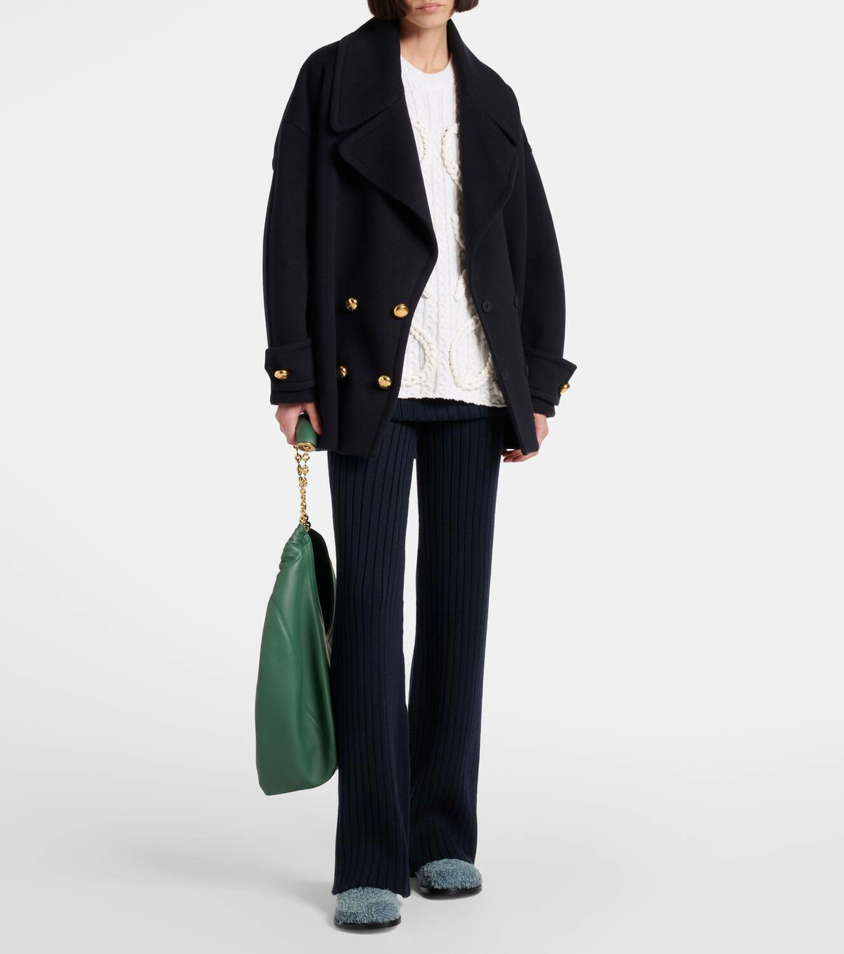 Loewe Anagram cable-knit wool vest