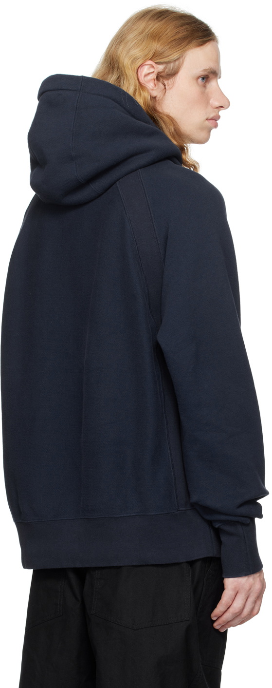 Engineered Garments Navy Raglan Hoodie