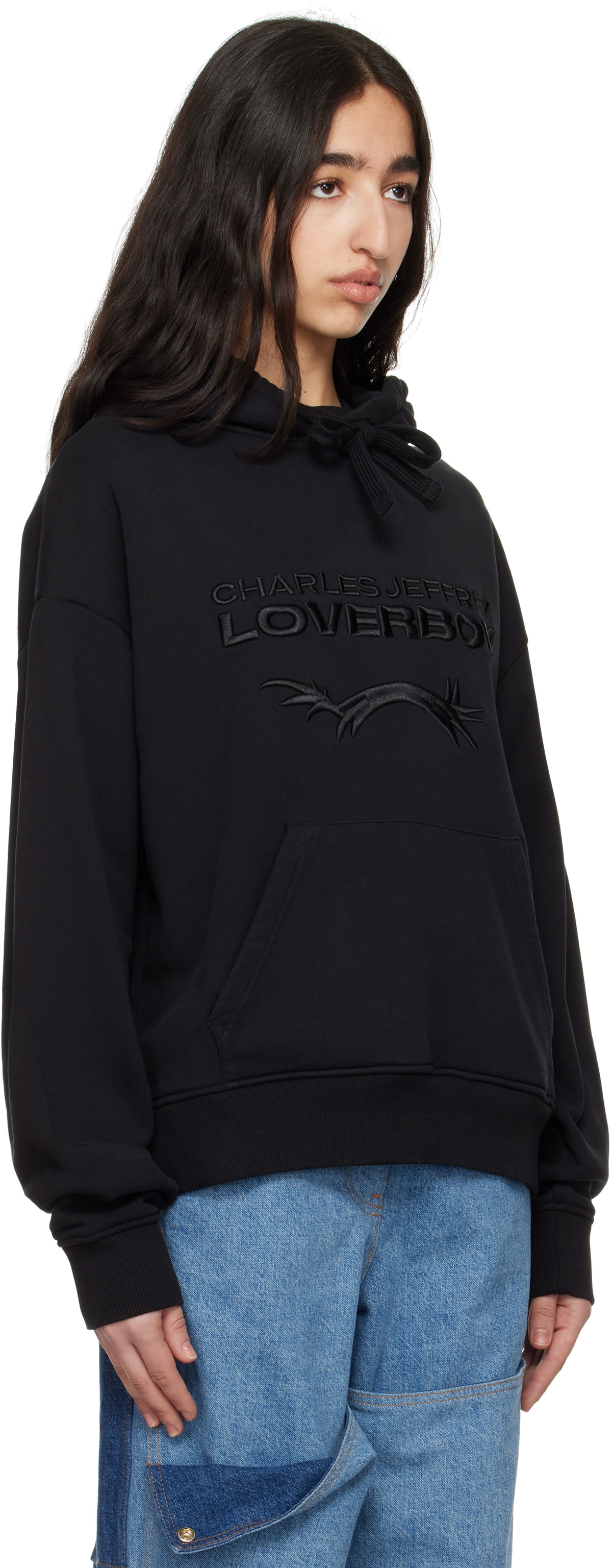 Charles Jeffrey LOVERBOY Black Logo Hoodie