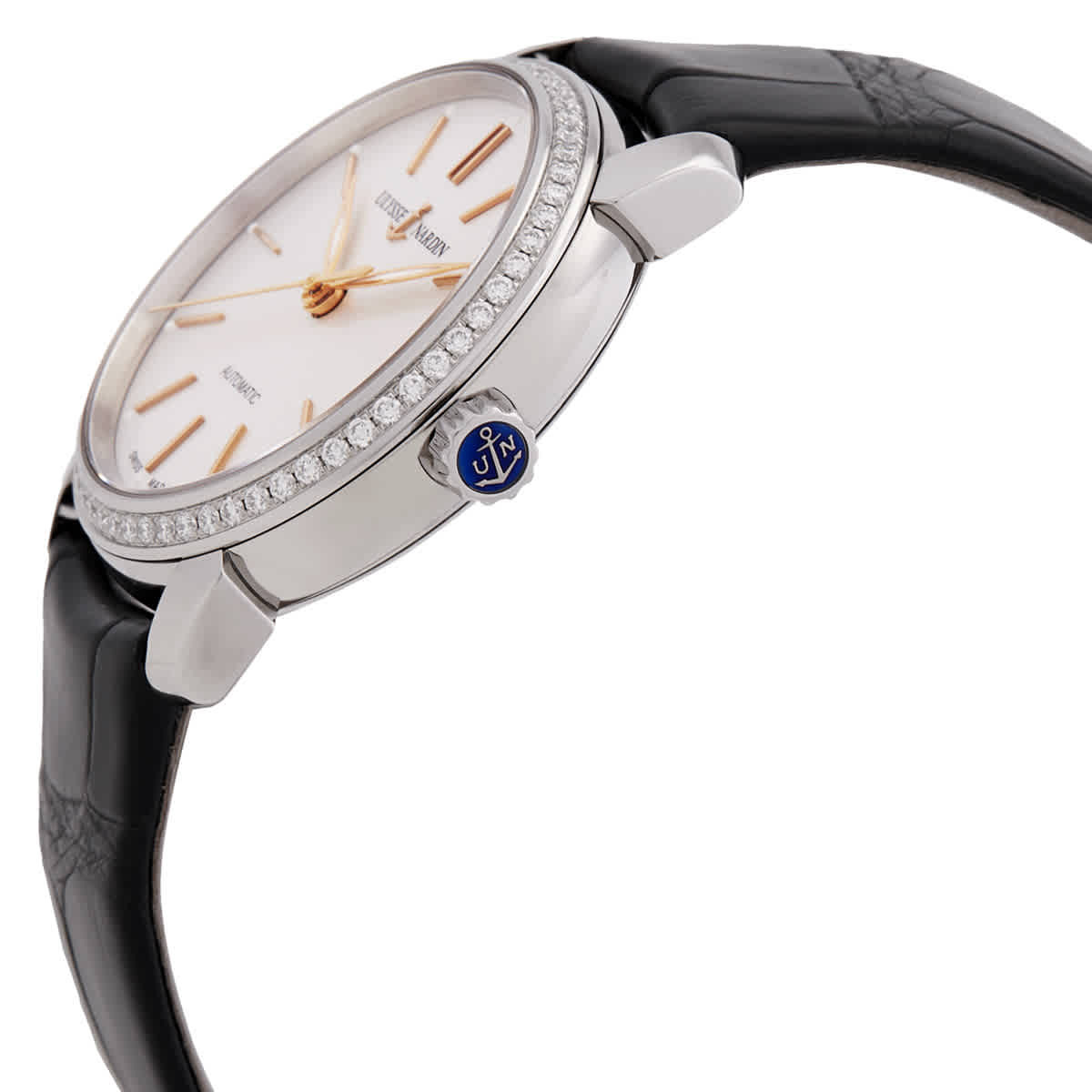 Ulysse Nardin Classico Automatic Diamond Silver Dial Ladies Watch 8103-116B-2/91