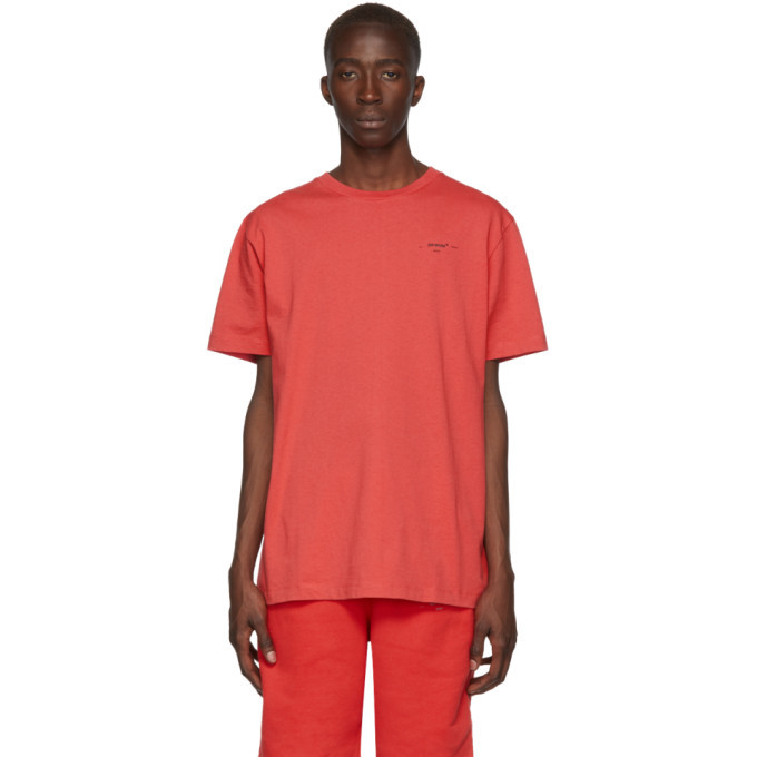 Photo: Off-White Red Logo Slim T-Shirt