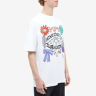 Acne Studios Men's Enriko Flower Logo T-Shirt in Optic White