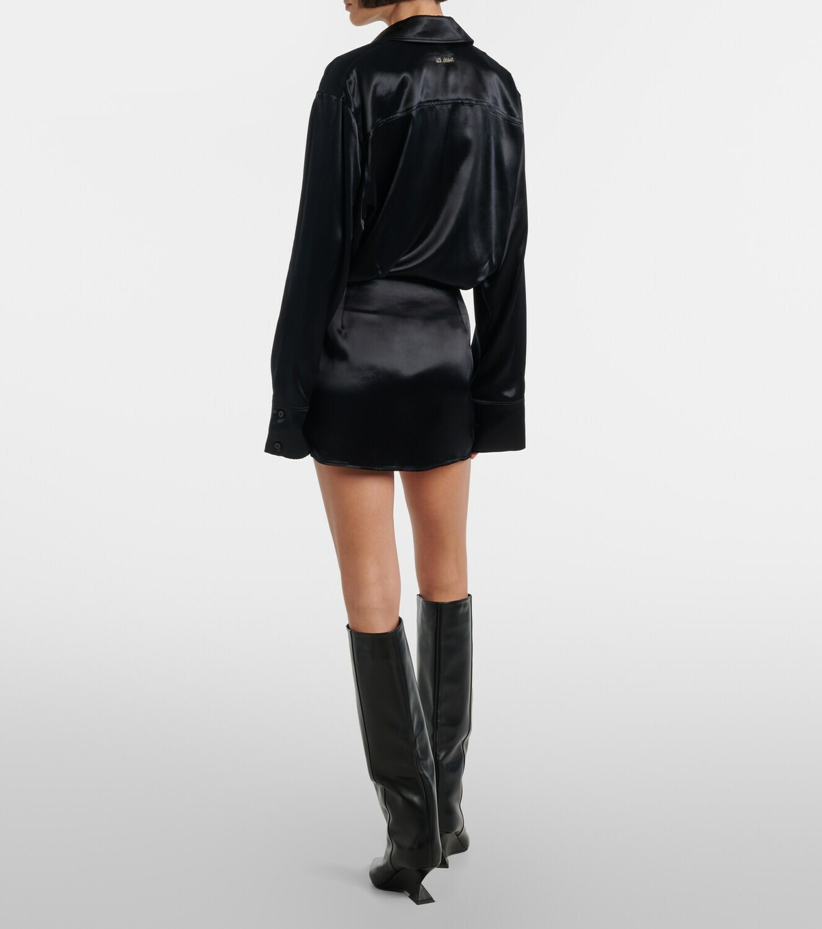 The Attico Satin shirt dress