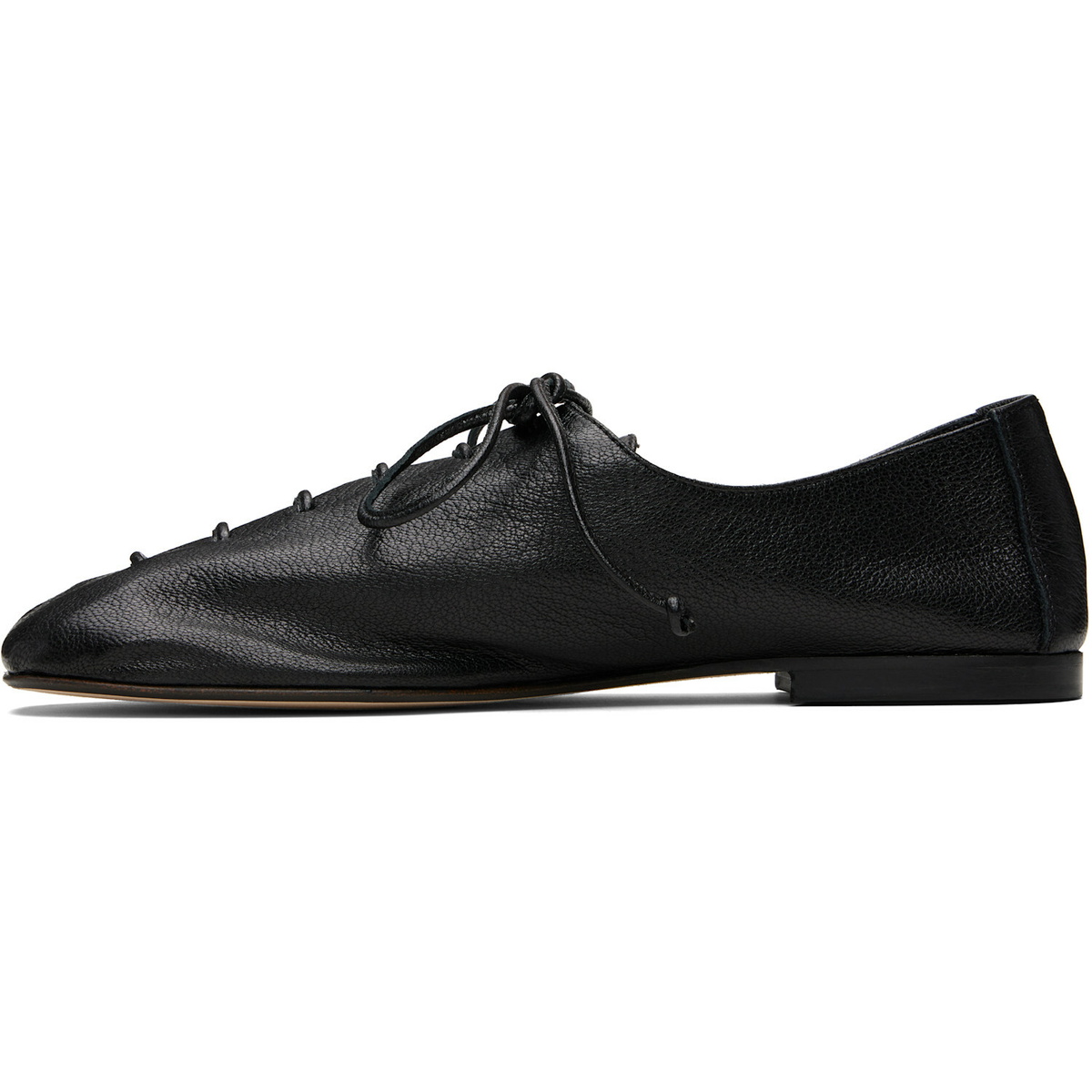 HEREU Black Plegada Shiny Oxfords