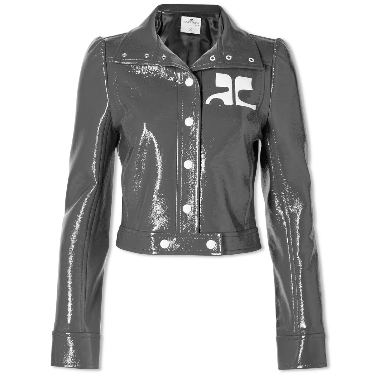 Courreges Women's Courrèges Vinyle Reedition Jacket in Steel Grey