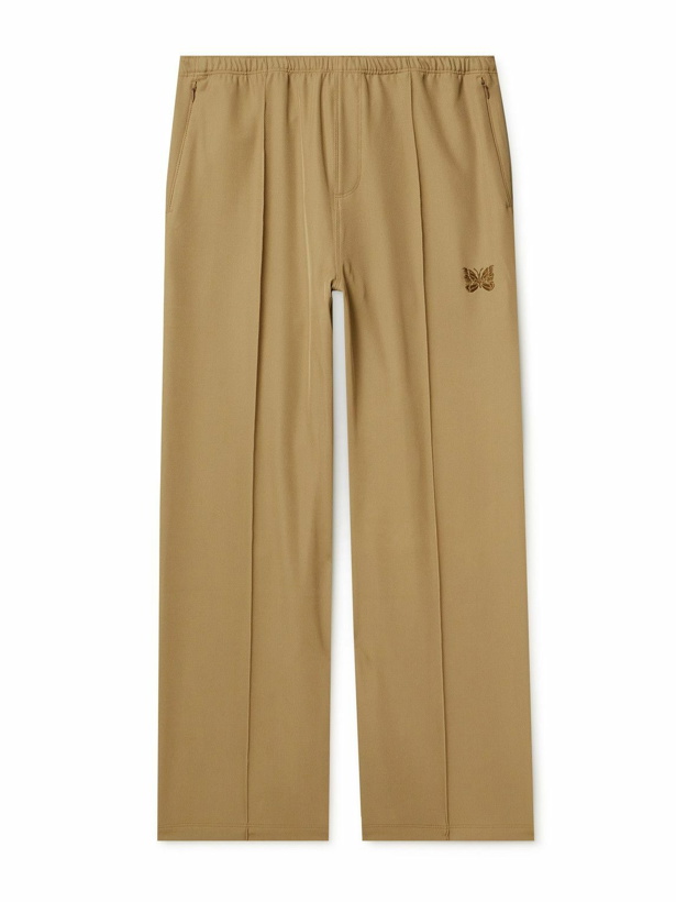 Photo: Needles - Straight-Leg Logo-Embroidered Twill Trousers - Brown